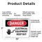 Signmission Electrical Equipment Keep Out Danger Sign, Plastic, 10in W x 7in L, 2PK OS-2PACK-DS-P-710-L-1738 - alternate 3